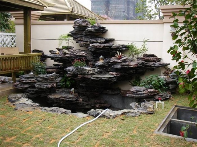 道真庭院鱼池过滤池改造