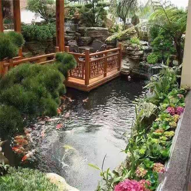 道真院子小鱼池假山设计